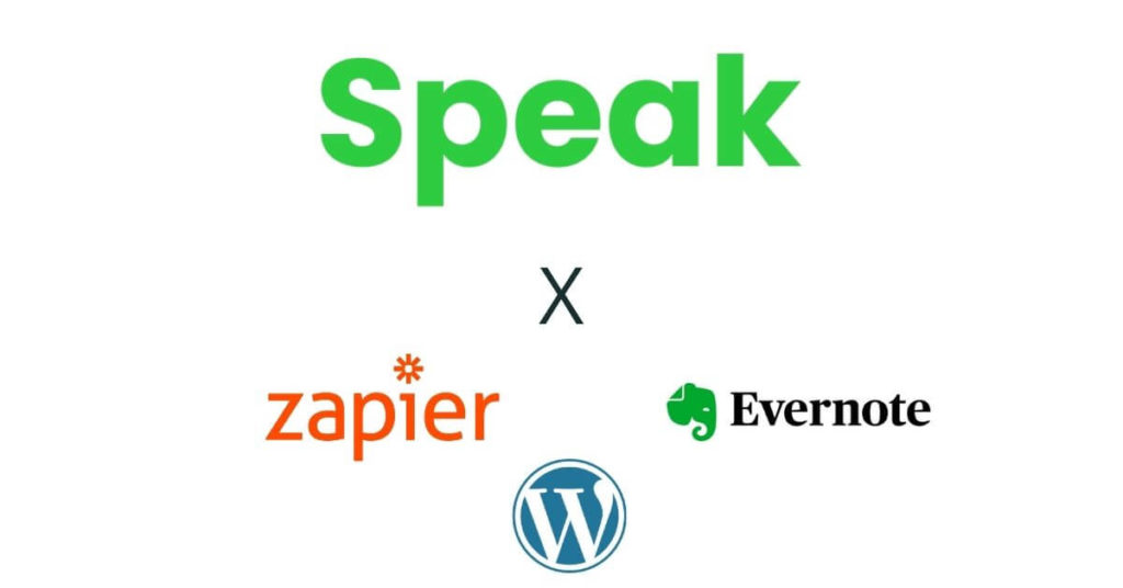 Speak Ai, Zapier, Evernote And WordPress