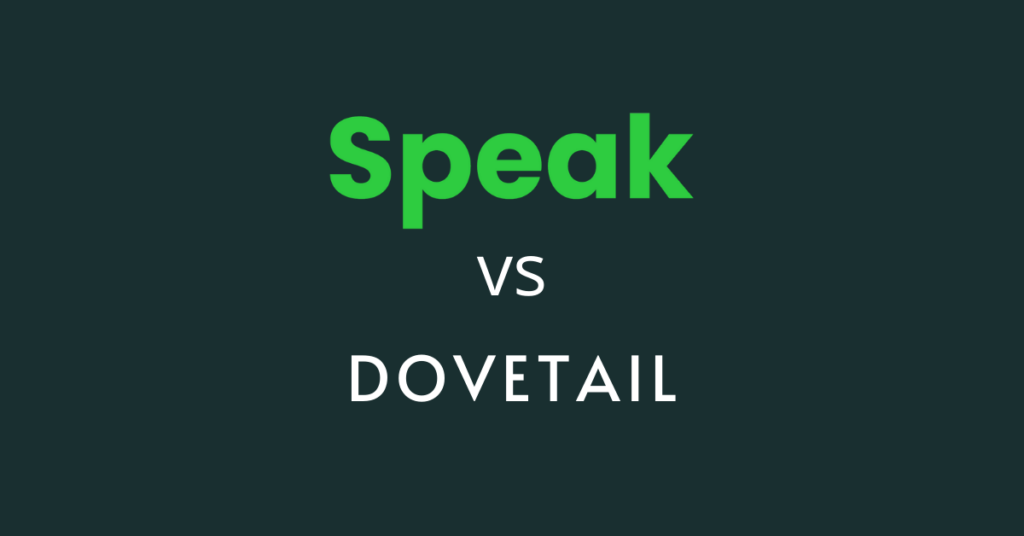 Speak Ai vs Dovetail - Your newest research repository solution